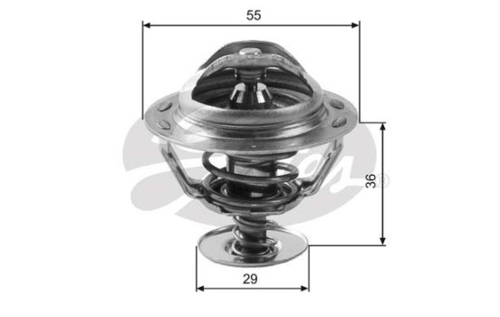 Thermostat, coolant TH12283G1 Gates