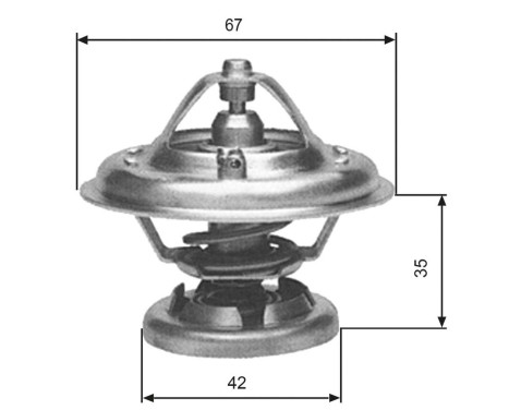 Thermostat, coolant TH12680G1 Gates, Image 2