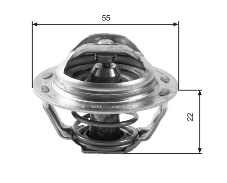 Thermostat, coolant TH13783G1 Gates, Image 2