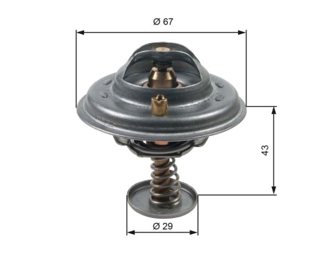 Thermostat, coolant TH27680G1 Gates, Image 2