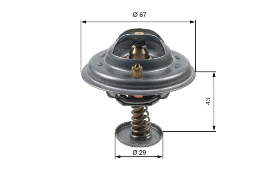 Thermostat, coolant TH27680G1 Gates, Image 2