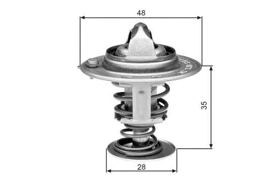 Thermostat, coolant TH30082G1 Gates, Image 2