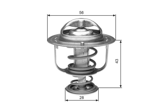 Thermostat, coolant TH31388G1 Gates, Image 2