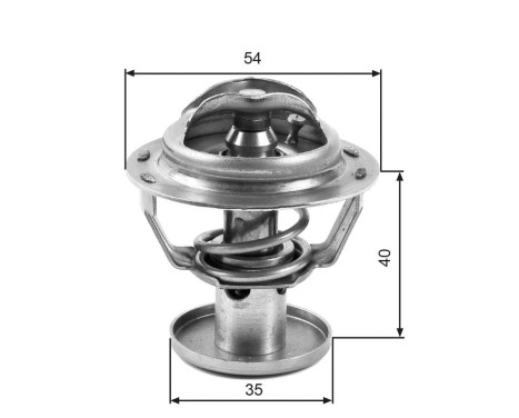 Thermostat, coolant TH32387G1 Gates, Image 2