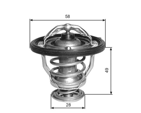 Thermostat, coolant TH33682G1 Gates, Image 2