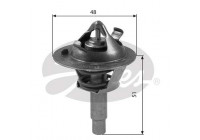 Thermostat, coolant TH38490G1 Gates
