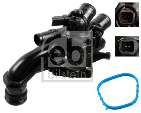 thermostat housing with sensor, gasket and thermostat 176935 FEBI