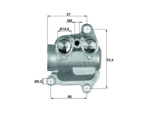 Thermostat, oil cooling