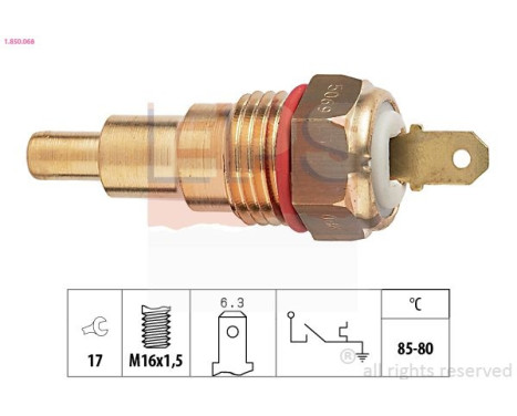 Temperature Switch, radiator fan Made in Italy - OE Equivalent 1.850.068 EPS Facet