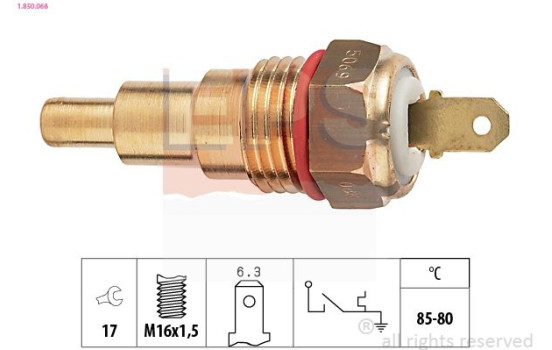 Temperature Switch, radiator fan Made in Italy - OE Equivalent 1.850.068 EPS Facet