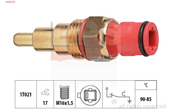 Temperature Switch, radiator fan Made in Italy - OE Equivalent 1.850.070 EPS Facet