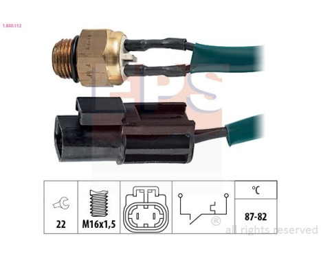 Temperature Switch, radiator fan Made in Italy - OE Equivalent 1.850.112 EPS Facet