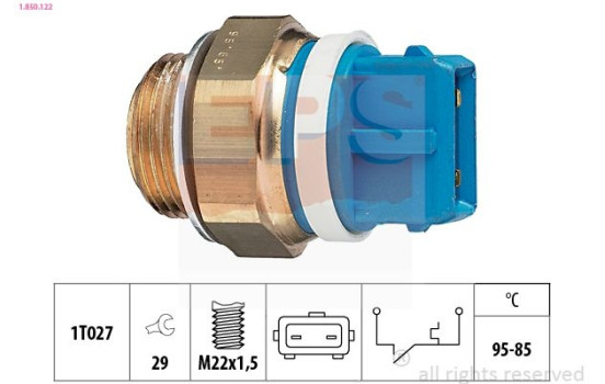 Temperature Switch, radiator fan Made in Italy - OE Equivalent 1.850.122 EPS Facet