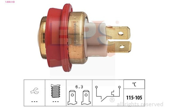 Temperature Switch, radiator fan Made in Italy - OE Equivalent 1.850.143 EPS Facet