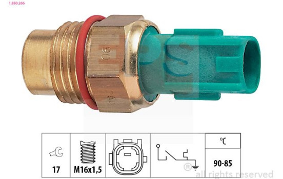 Temperature Switch, radiator fan Made in Italy - OE Equivalent 1.850.266 EPS Facet