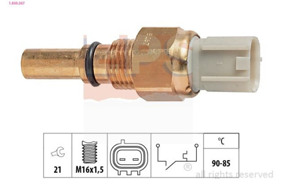 Temperature Switch, radiator fan Made in Italy - OE Equivalent 1.850.267 EPS Facet