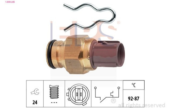 Temperature Switch, radiator fan Made in Italy - OE Equivalent 1.850.285 EPS Facet