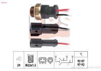 Temperature Switch, radiator fan Made in Italy - OE Equivalent 1.850.610 EPS Facet