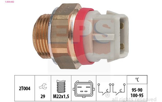 Temperature Switch, radiator fan Made in Italy - OE Equivalent 1.850.682 EPS Facet
