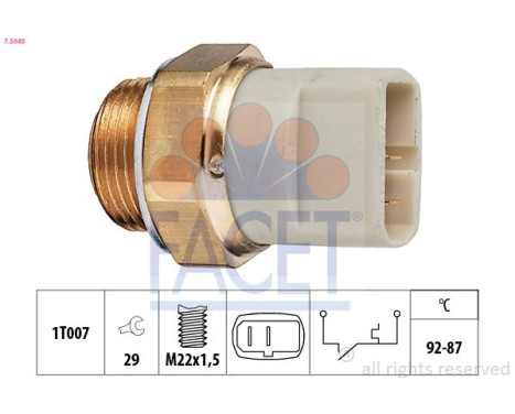 Temperature Switch, radiator fan Made in Italy - OE Equivalent 7.5049 Facet