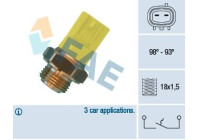 Temperature switch, radiator fan