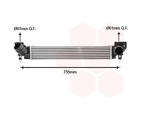 Intercooler, charge air cooler 06014713 International Radiators