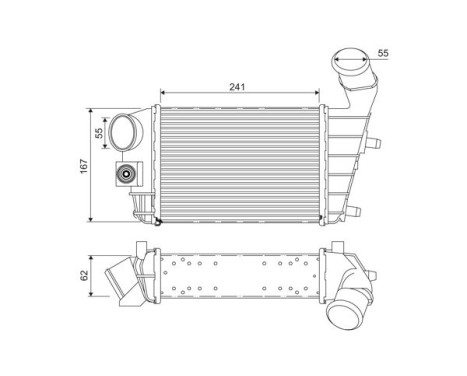 Intercooler, charge air cooler 817862 Valeo