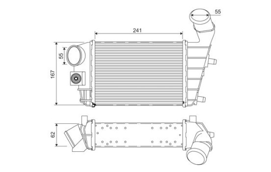 Intercooler, charge air cooler 817862 Valeo