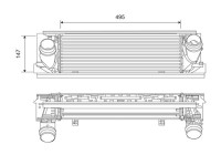 Intercooler, charge air cooler 818262 Valeo