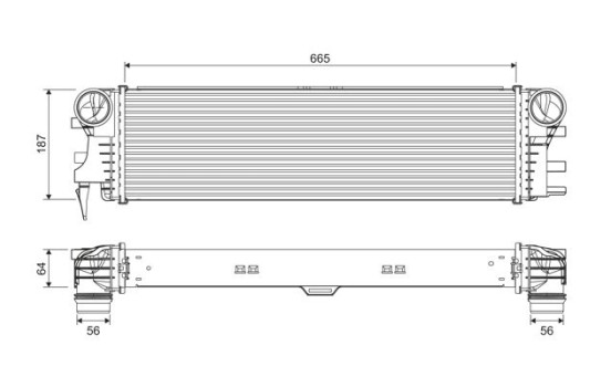 Intercooler, charge air cooler 818311 Valeo