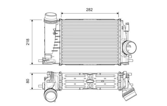 Intercooler, charge air cooler 818316 Valeo