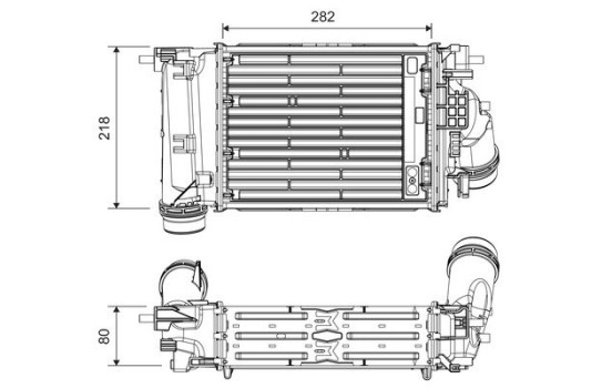 Intercooler, charge air cooler 818319 Valeo