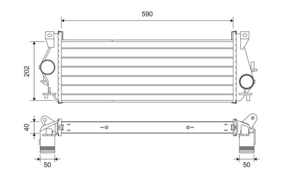 Intercooler, charge air cooler 818340 Valeo