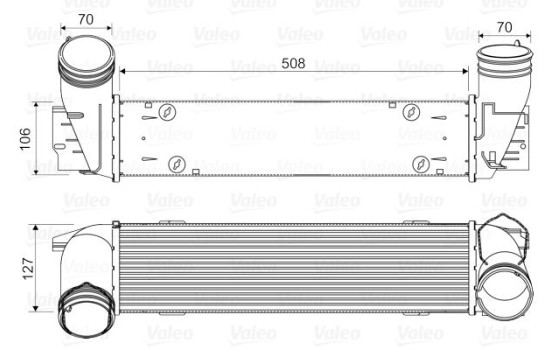 Intercooler, charge air cooler 818342 Valeo