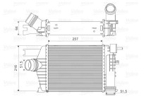 Intercooler, charge air cooler 818343 Valeo