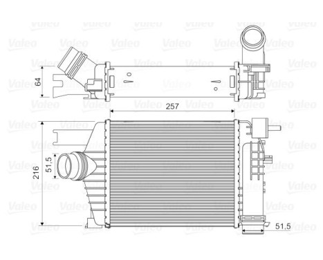 Intercooler, charge air cooler 818343 Valeo