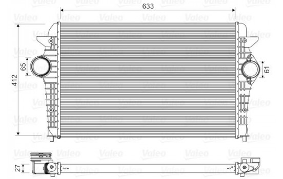 Intercooler, charge air cooler 818344 Valeo