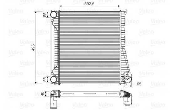 Intercooler, charge air cooler 818346 Valeo
