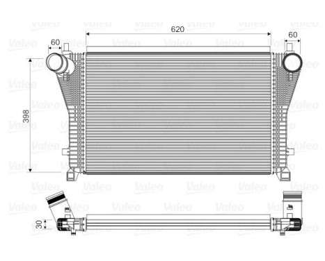Intercooler, charge air cooler 818347 Valeo