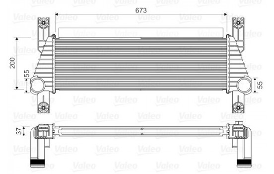 Intercooler, charge air cooler 818352 Valeo