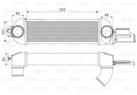 Intercooler, charge air cooler 818355 Valeo