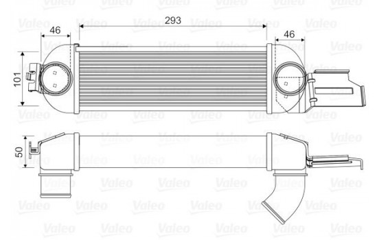 Intercooler, charge air cooler 818355 Valeo