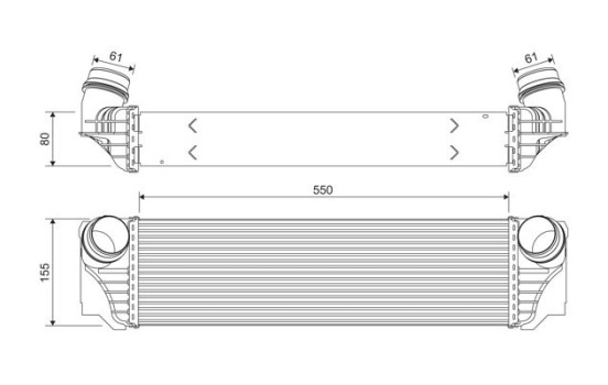 Intercooler, charge air cooler 818367 Valeo