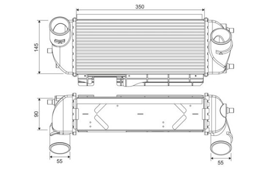 Intercooler, charge air cooler 818368 Valeo