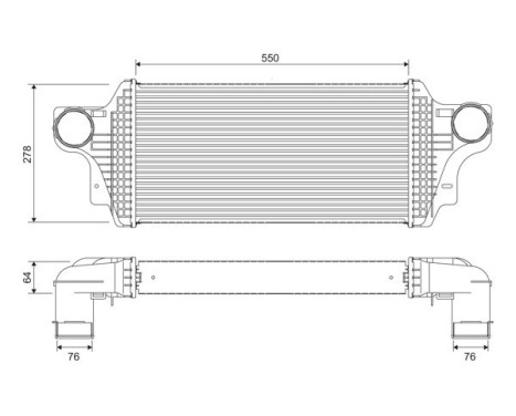 Intercooler, charge air cooler 818377 Valeo