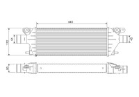 Intercooler, charge air cooler 818379 Valeo