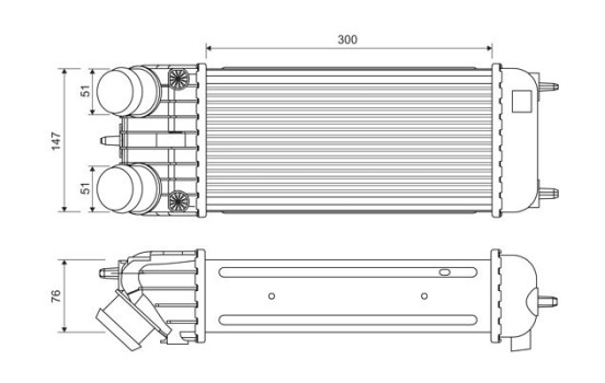 Intercooler, charge air cooler 818385 Valeo