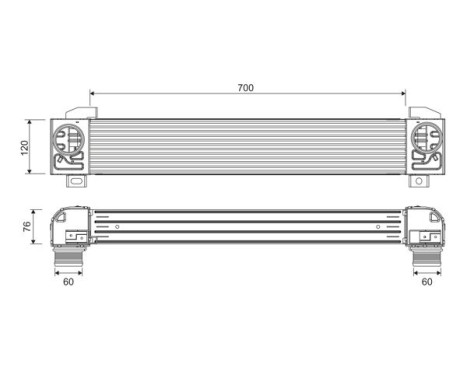 Intercooler, charge air cooler 818386 Valeo