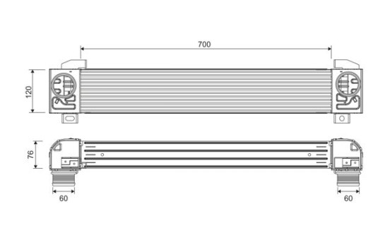 Intercooler, charge air cooler 818386 Valeo