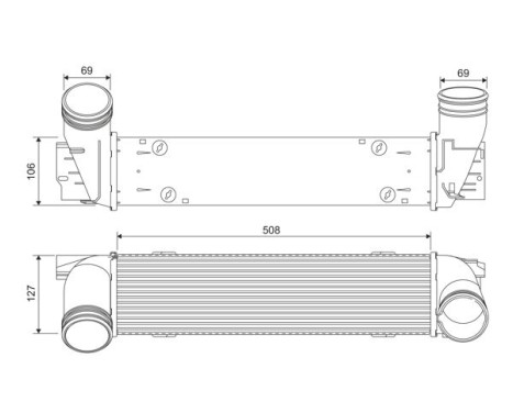 Intercooler, charge air cooler 818392 Valeo